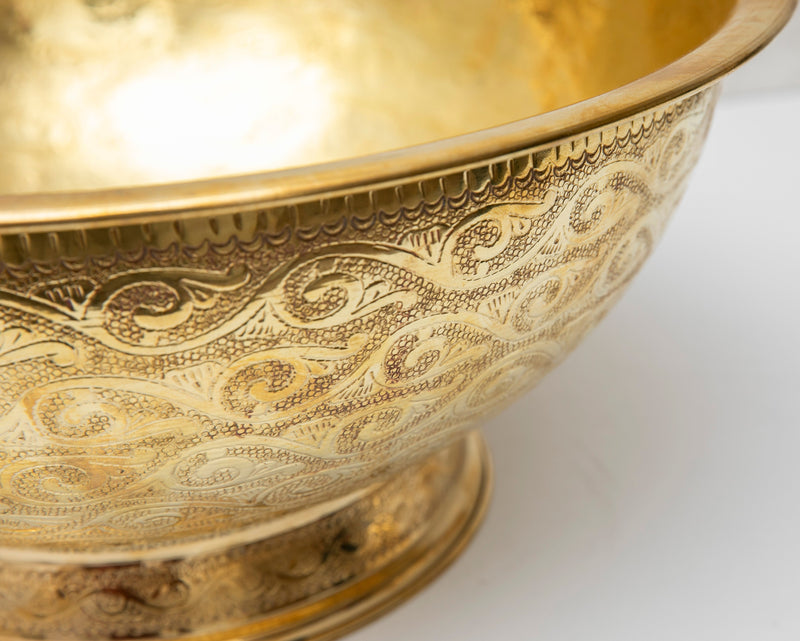 Handcrafted Engraved Brass Vessel Sink - BRASSMA