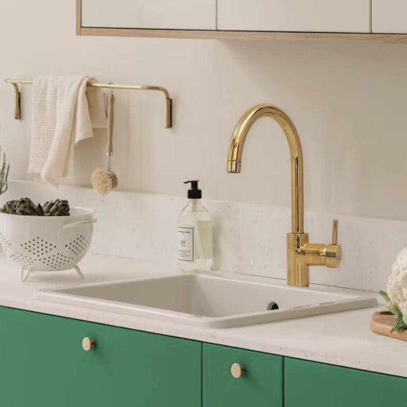 Elegant Unlacquered Brass Single-Hole Basin Faucet - BRASSMA