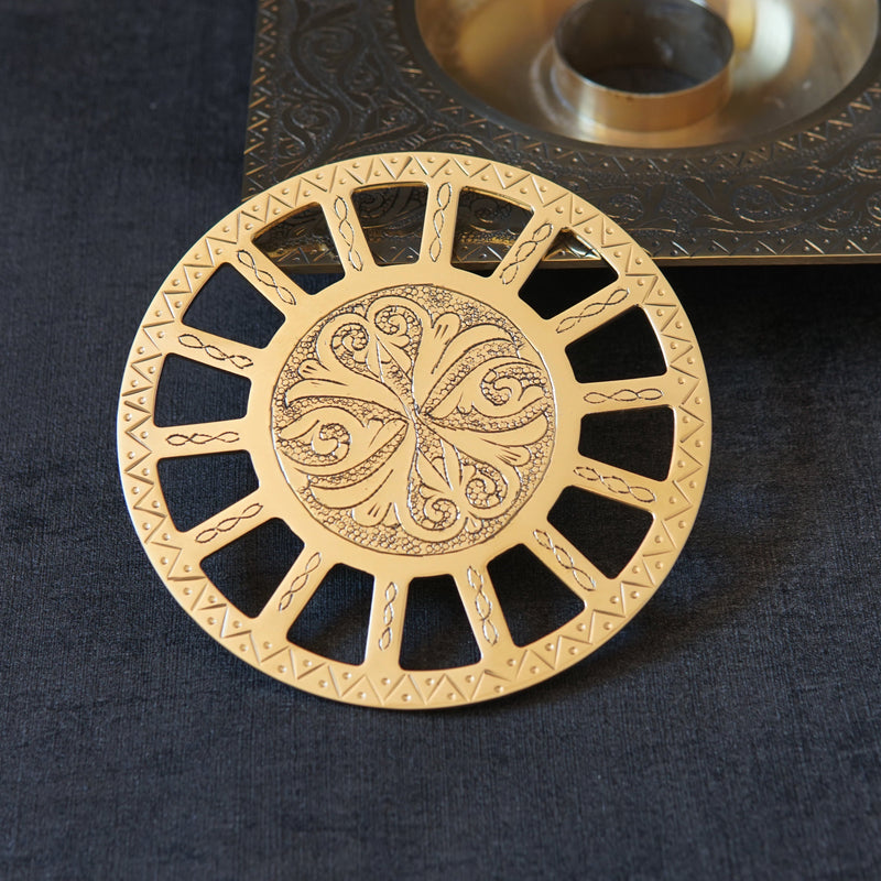 Engraved Brass Square Bathroom Floor Drain - BRASSMA