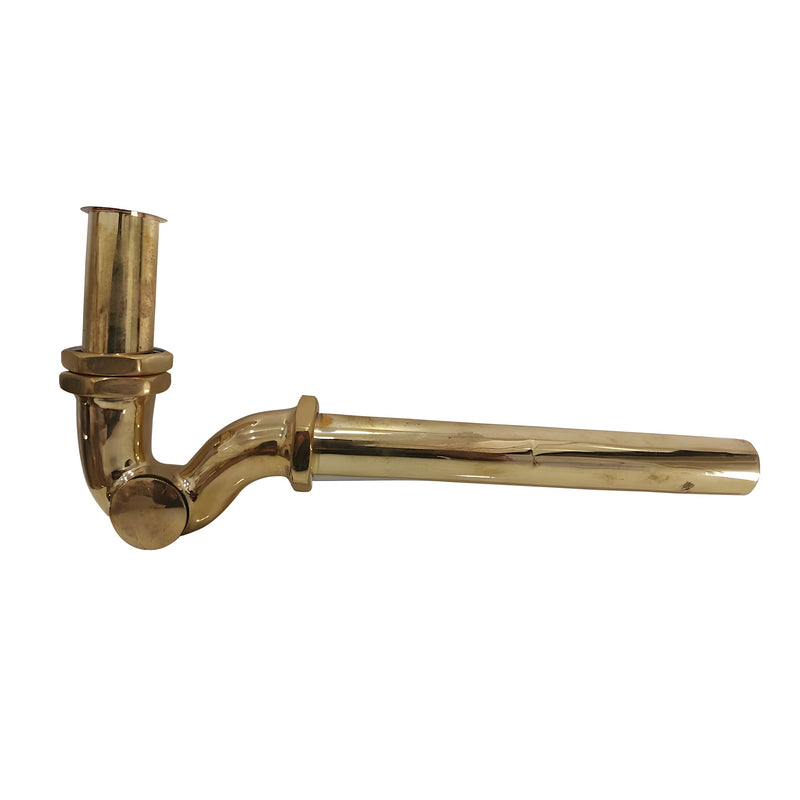 Unlacquered Brass Water Trap Pipe With Push Up Button