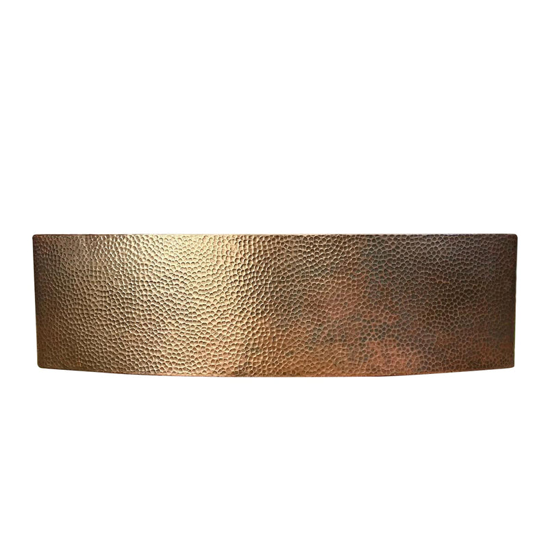 Copper Farmhouse Sink, Rounded Front Single Well-Daxa