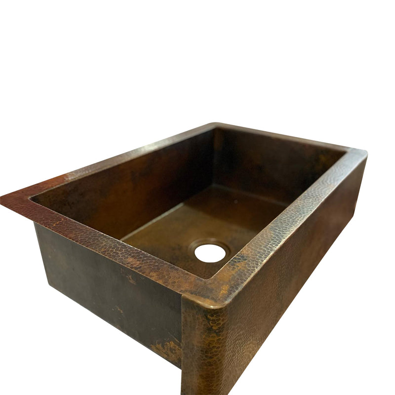 Dark Copper Farmhouse Apron Sink -Xylo