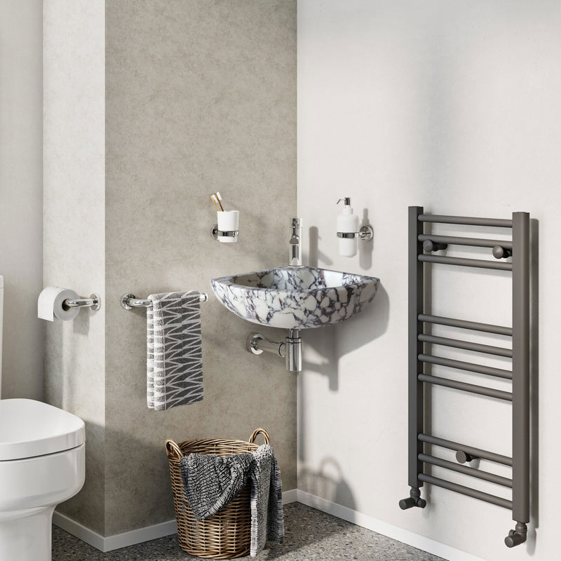 Calacatta Viola Marble Bathroom Corner Vanity Sink (W)12" (L)12" (H)6"