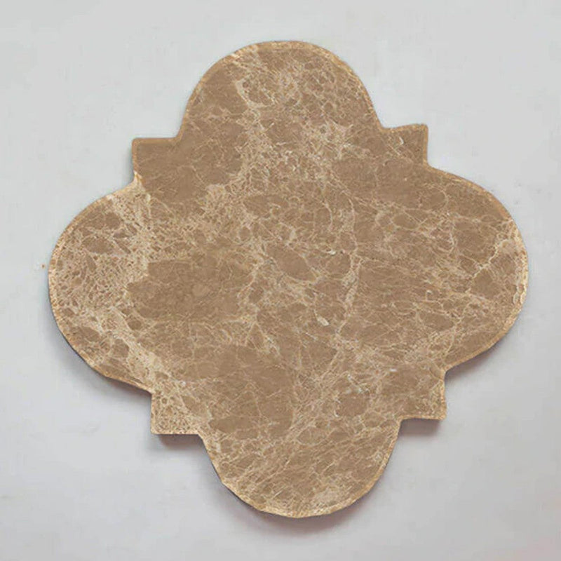 Emperador Light genuine marble motif coasters 5x5 polished set of 4 SKU-MSELMS5x5SP product shot