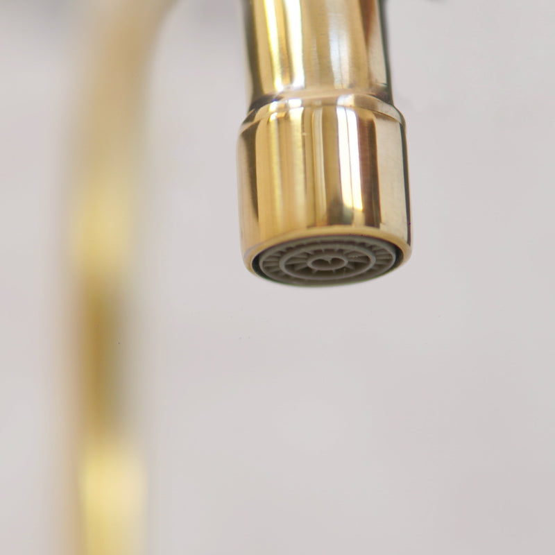 Elegant Curved Leg Brass Bridge Faucet - BRASSMA