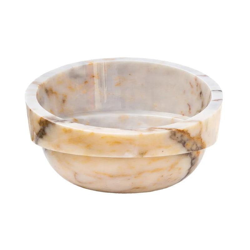 Gobek Bianco Giallo Marble Special Design Polished Vessel Sink Bowl EGEBGVSP165  product shot
