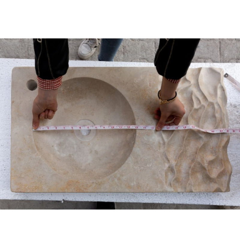 Stone Travertine Troia Light Above Counter Sink 