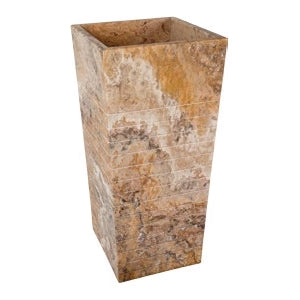 Gobek Scabos Travertine Pedestal Stand-Alone Cone Shaped Sink MEGCS011  product shot