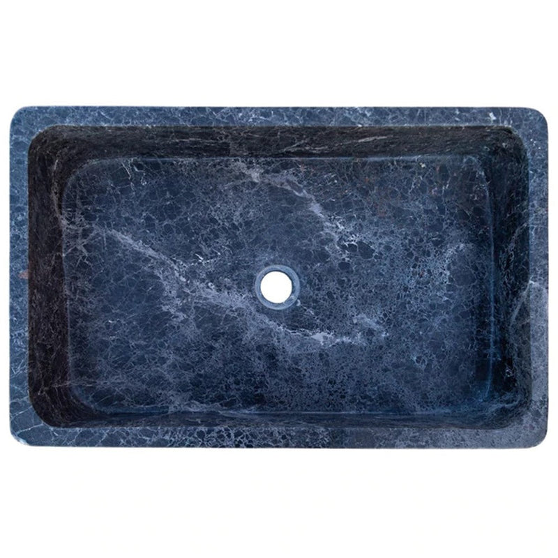 Natural Stone Sirius Black Marble Farmhouse Sink Polished  (W)16" (L)24" (H)6"