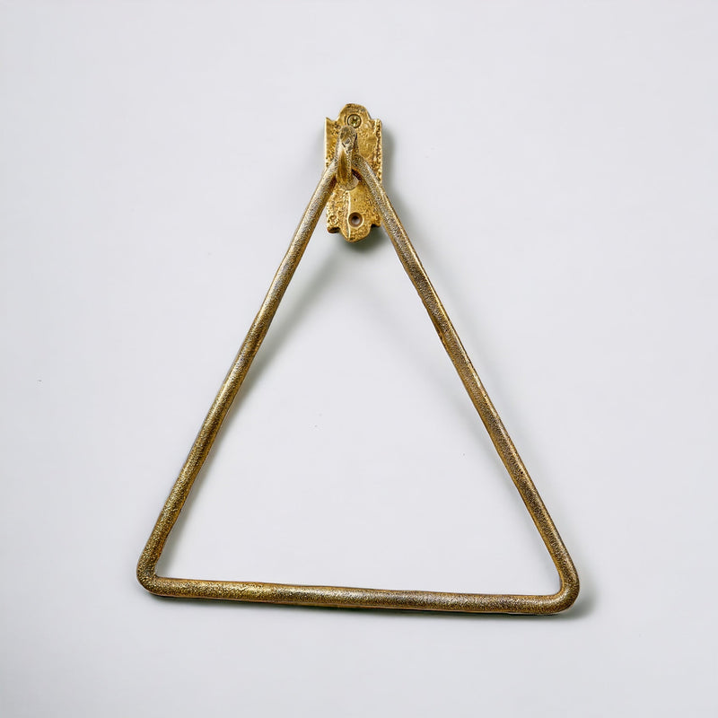 Solid Brass Wall Mounted Triangular Hand Towel Holder For Bathroom