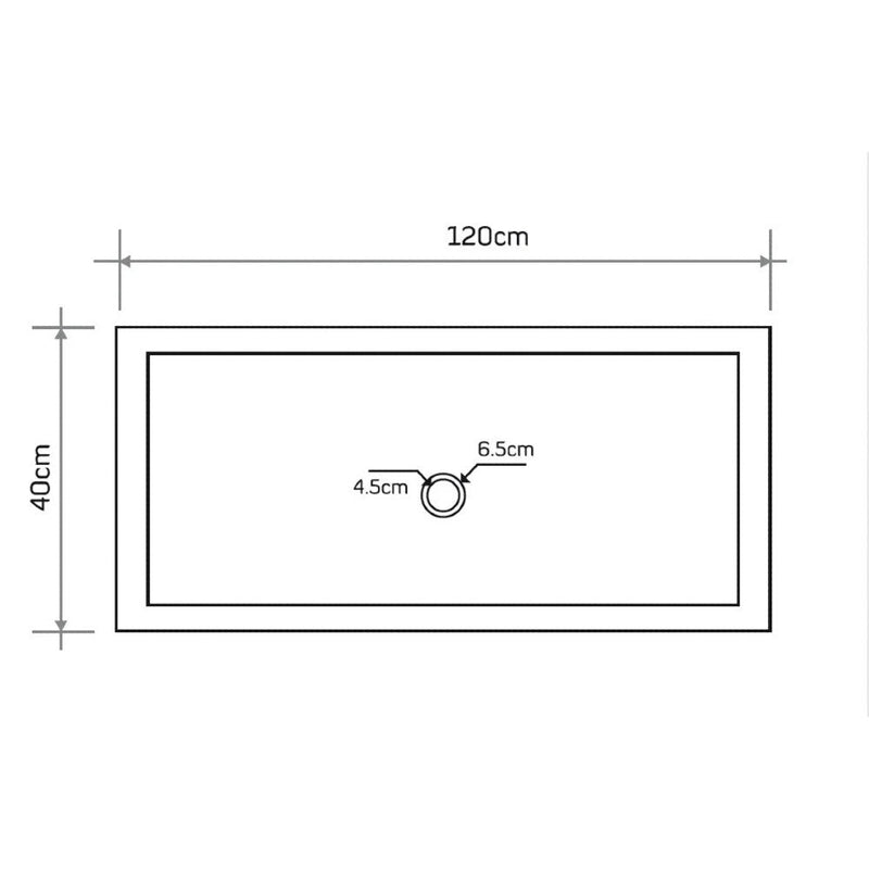 Troia Light Travertine Rectangular Vessel Sink Honed and Hand-Split (W)16" (L)48" (H)4"