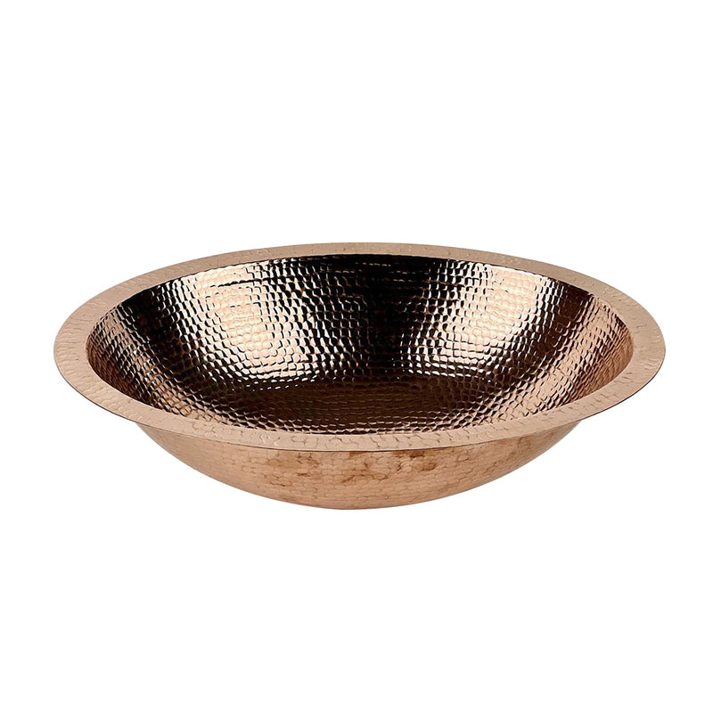 Drop-in Oval Bathroom Copper Vessel Sink Celestia