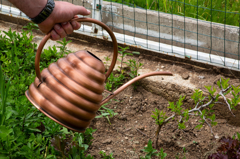 Antique Beehive Copper Watering Can