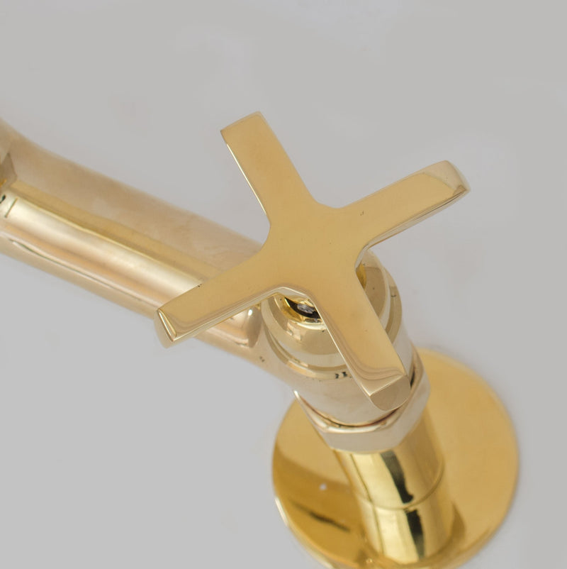 Antique Brass Kitchen Faucet - Antique Brass Bridge Faucet