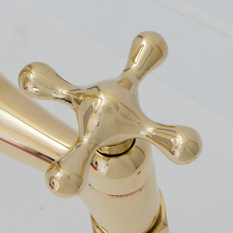 Antique Brass Kitchen Faucet - Antique Brass Bridge Faucet