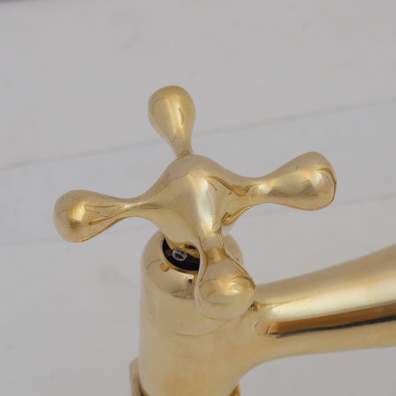 Brass Bridge Faucet - Antique Brass Kitchen Faucet