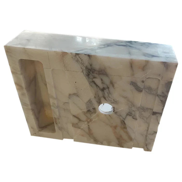 Calacatta Viola Marble Wall-mount Bathroom Sink (W)14" (L)18" (H)5"