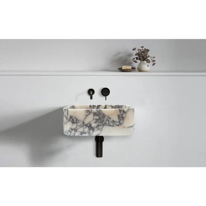 calacatta viola real marble rectangular sink CVRHFHS-CT bathroom scene