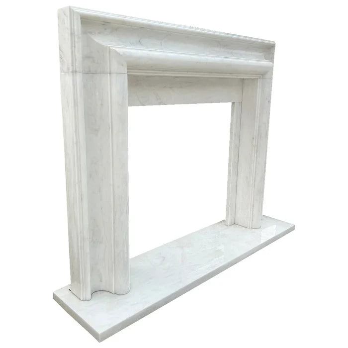 Carrara White Marble Hand-carved Fireplace Polished (W)14" (L)67" (H)69"