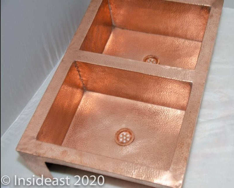 Customized Farmhouse 16 Gauge Copper Kitchen Sink