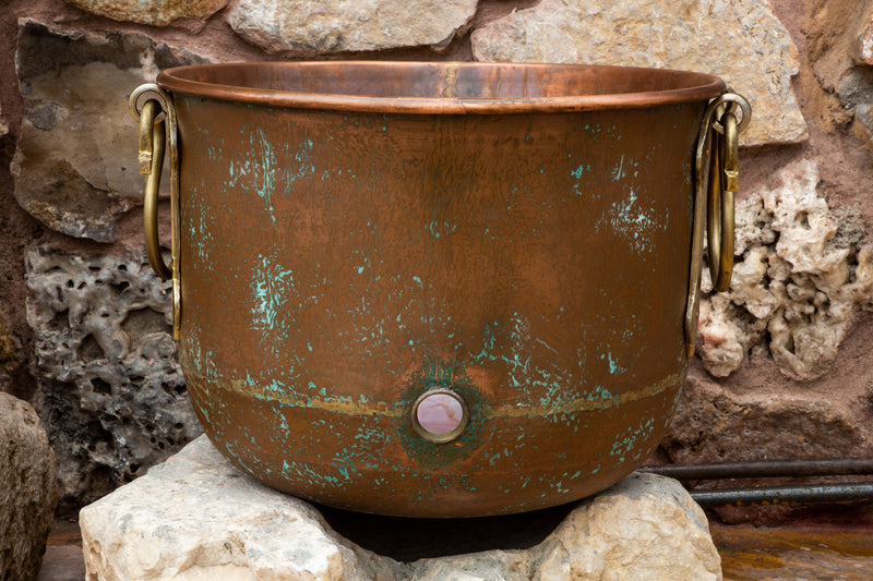 Decorative Copper Garden Hose Pot