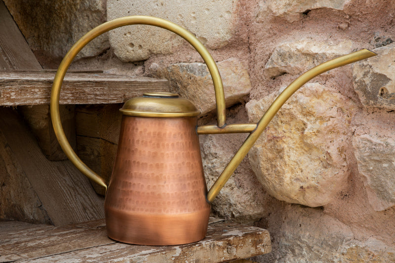 Hammered Conical Copper Watering Can