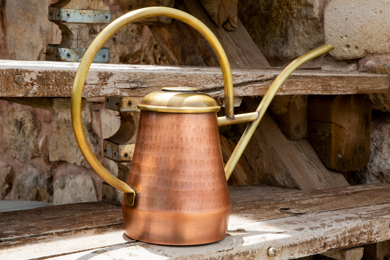 Hammered Conical Copper Watering Can