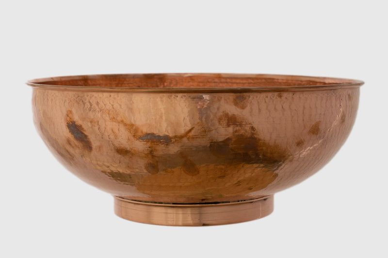 Hammered Copper Sink, Rustic Round Sink Bowl, Bathroom Copper Vessel Sink