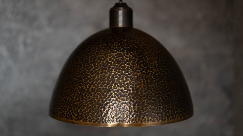 Hammered Pendant Light, Brass Dome Ceiling Light, Kitchen Island Hanging Light Fixture