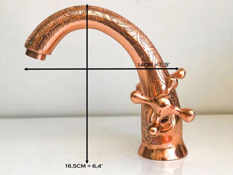 Handcrafted Powder Room Copper Faucet