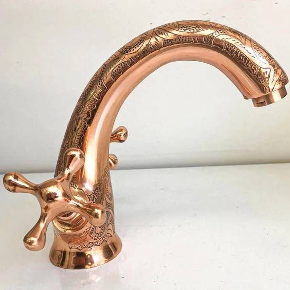 Handcrafted Powder Room Copper Faucet