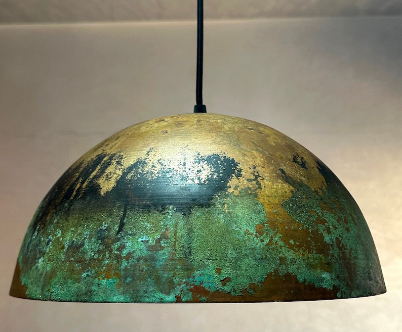 Handcrafted Copper Island Kitchen Lighting, Copper Dome Pendant Light Fixture