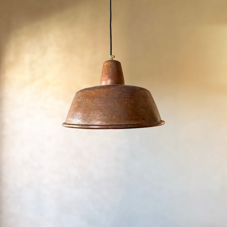 Vintage Copper Ceiling Light , Farmhouse Kitchen Lighting.