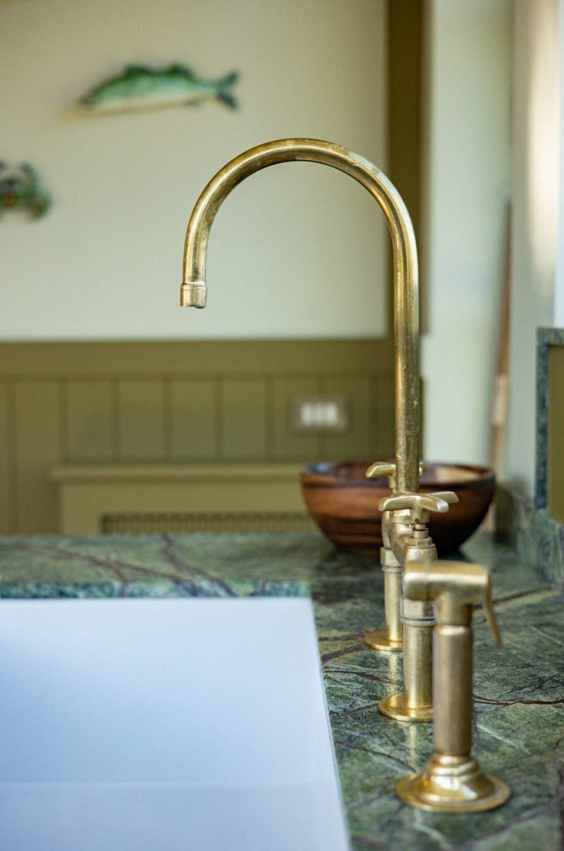 Unlacquered Brass Kitchen Faucet