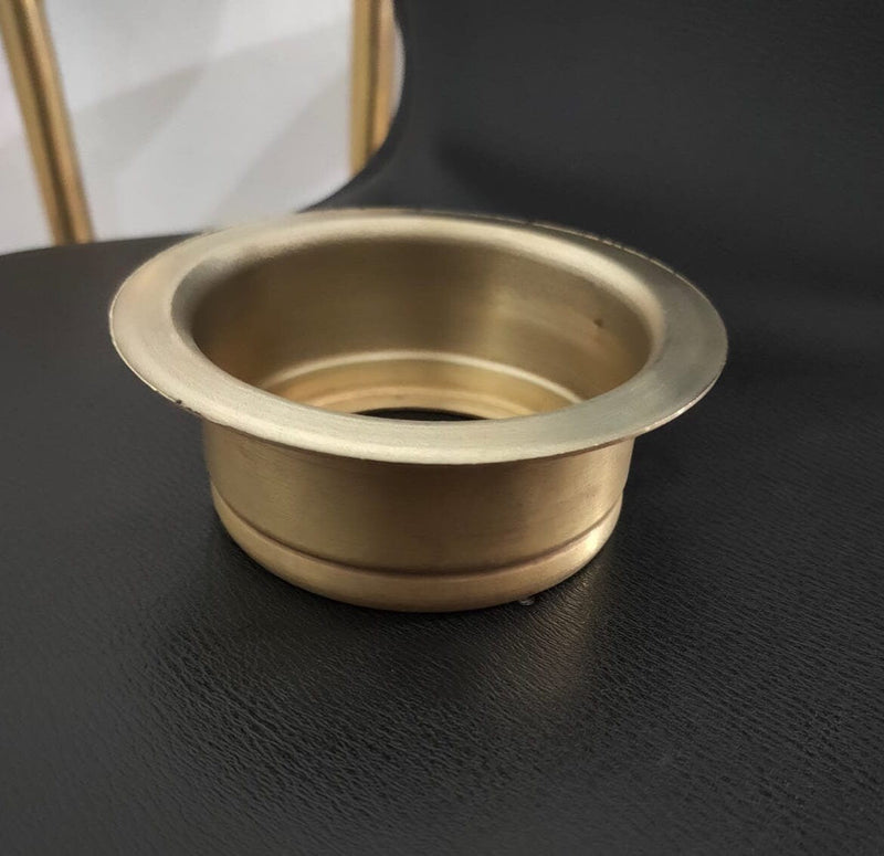 Unlacquered Brass Disposal Flange Basket Stopper Kitchen Sink Drain Standard 3 1/2