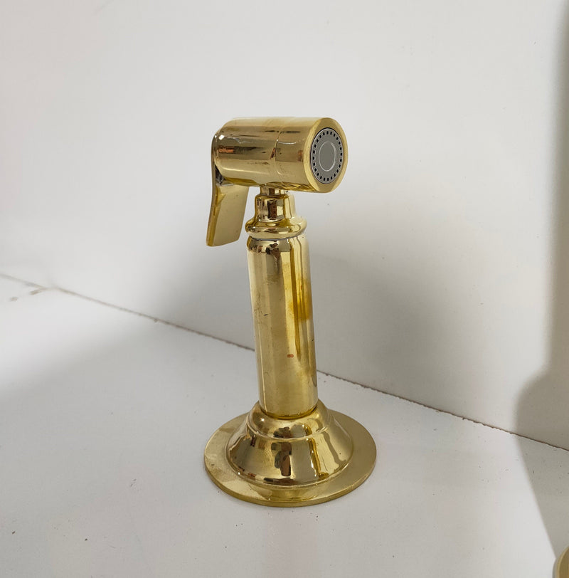 Unlacquered Brass Single Hole Kitchen Faucet