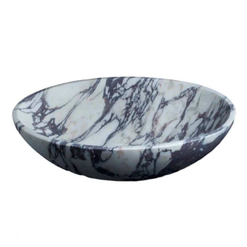 Calacatta Viola Marble Oval Shape Above Vanity Bathroom Sink (W)14" (L)18" (H)5"