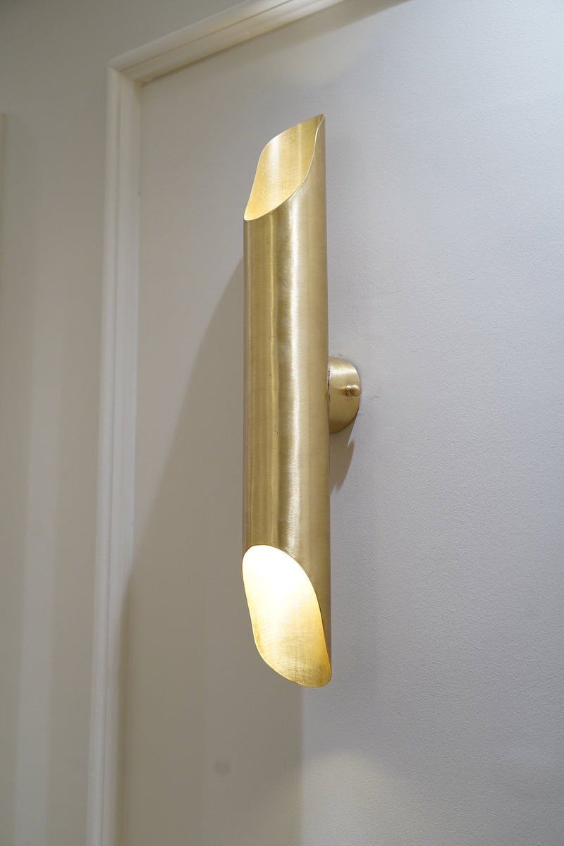 Luxurious Solid Brass Double Wall Light Fixture , Brass Sconce Lights