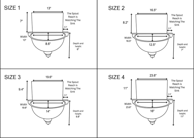 Unlacquered Brass Wall Mount Bathroom Sink and Faucet Combo