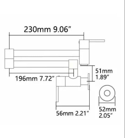 Unlacquered Brass Pot Filler Kitchen Faucet