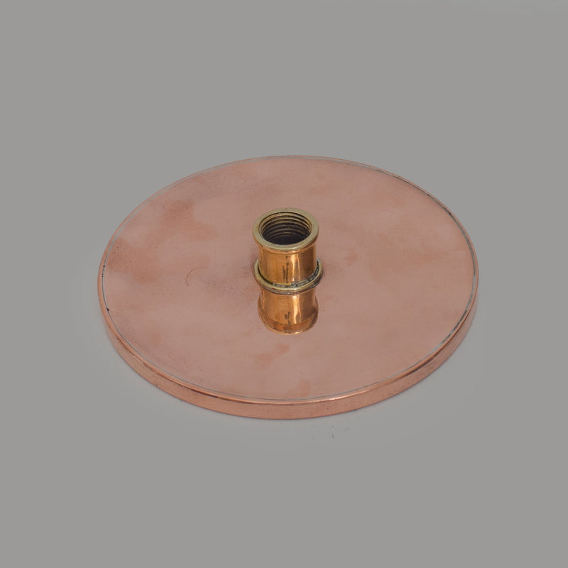 Solid Copper Rain Shower Head, Flat Round Handcrafted Vintage Showerhead, Works Outdoor