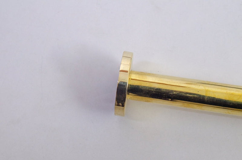 Solid Unlacquered Brass P-trap and Sink Stopper, Push Up Button, Pop Up Drain, Brass Water Trap