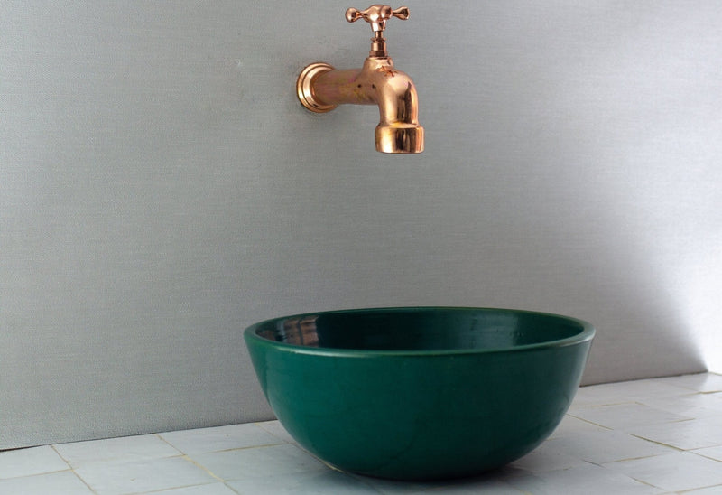 Traditional Tub Filler, Copper Finish Faucet, Handmade Vintage Water Tap