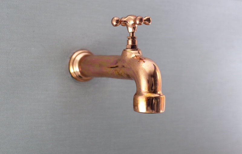 Traditional Tub Filler, Copper Finish Faucet, Handmade Vintage Water Tap