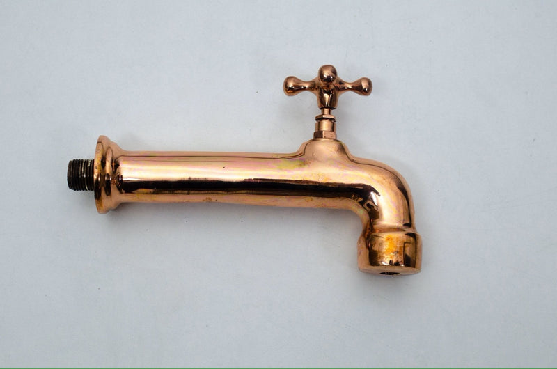 Traditional Tub Filler, Copper Finish Faucet, Handmade Vintage Water Tap