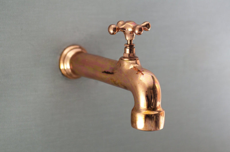 Traditional Tub Filler, Copper Finish Faucet, Handmade Vintage Water Tap