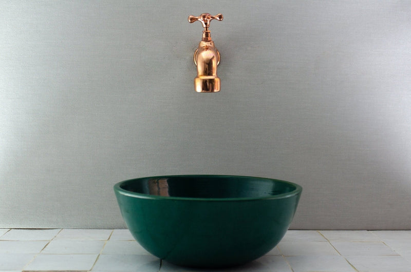 Traditional Tub Filler, Copper Finish Faucet, Handmade Vintage Water Tap