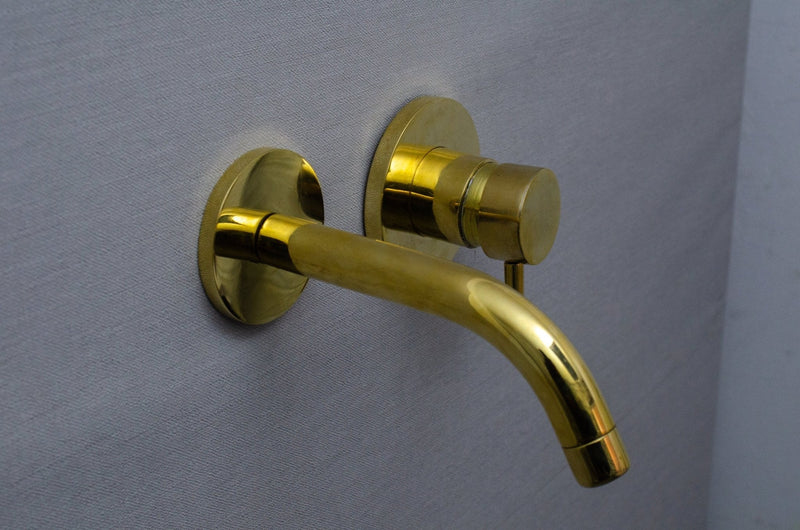 Unlacquered Brass Bathroom Faucet - Single Handle Bathroom Faucet