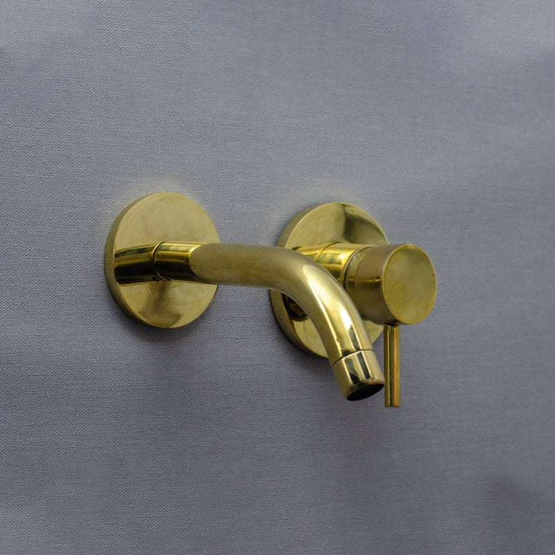 Unlacquered Brass Bathroom Faucet - Single Handle Bathroom Faucet