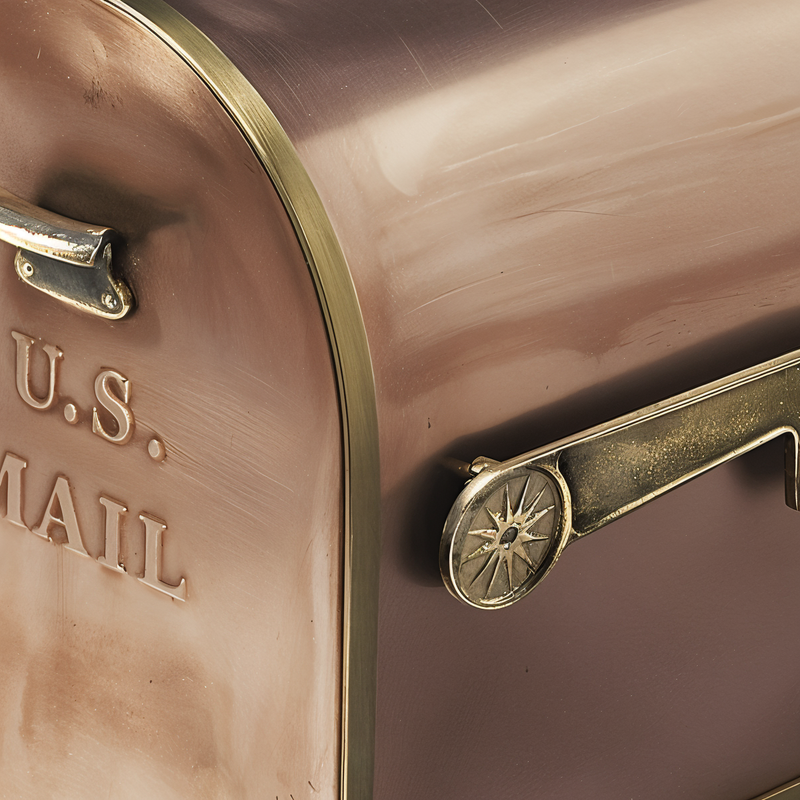 Vintage Look Handmade Copper Mailbox